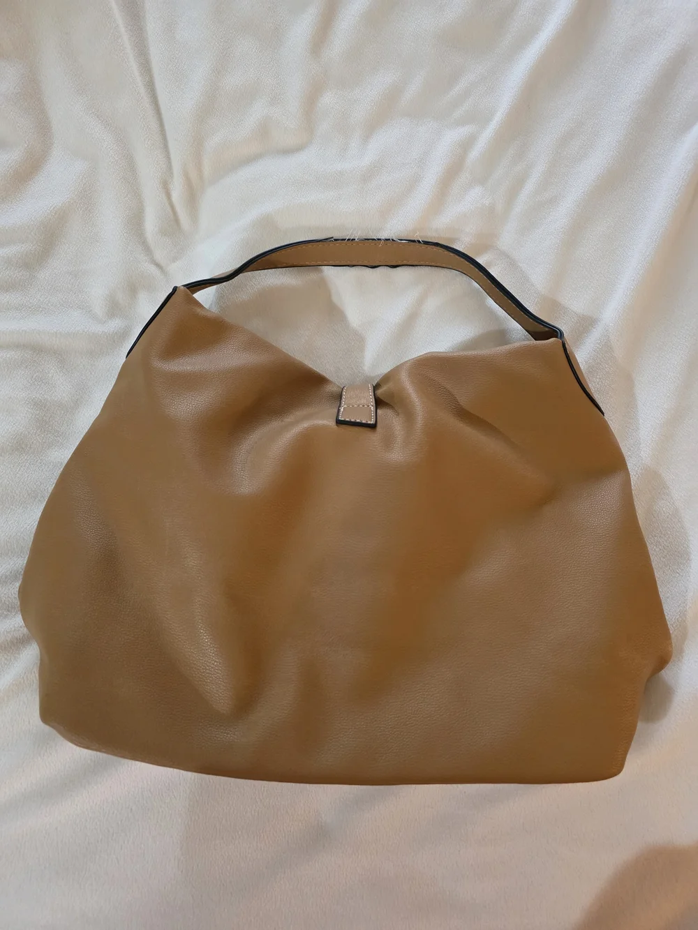 Dooney & Bourke Tan Leather Hobo with Gold Accent